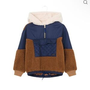 Cozy Blue and Brown Kids' Hoodie by a Monday in Copenhagen